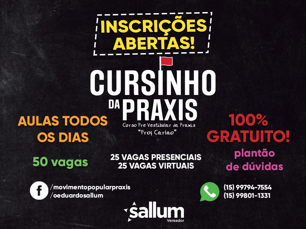 Singular abre inscrições para cursinho pré-vestibular